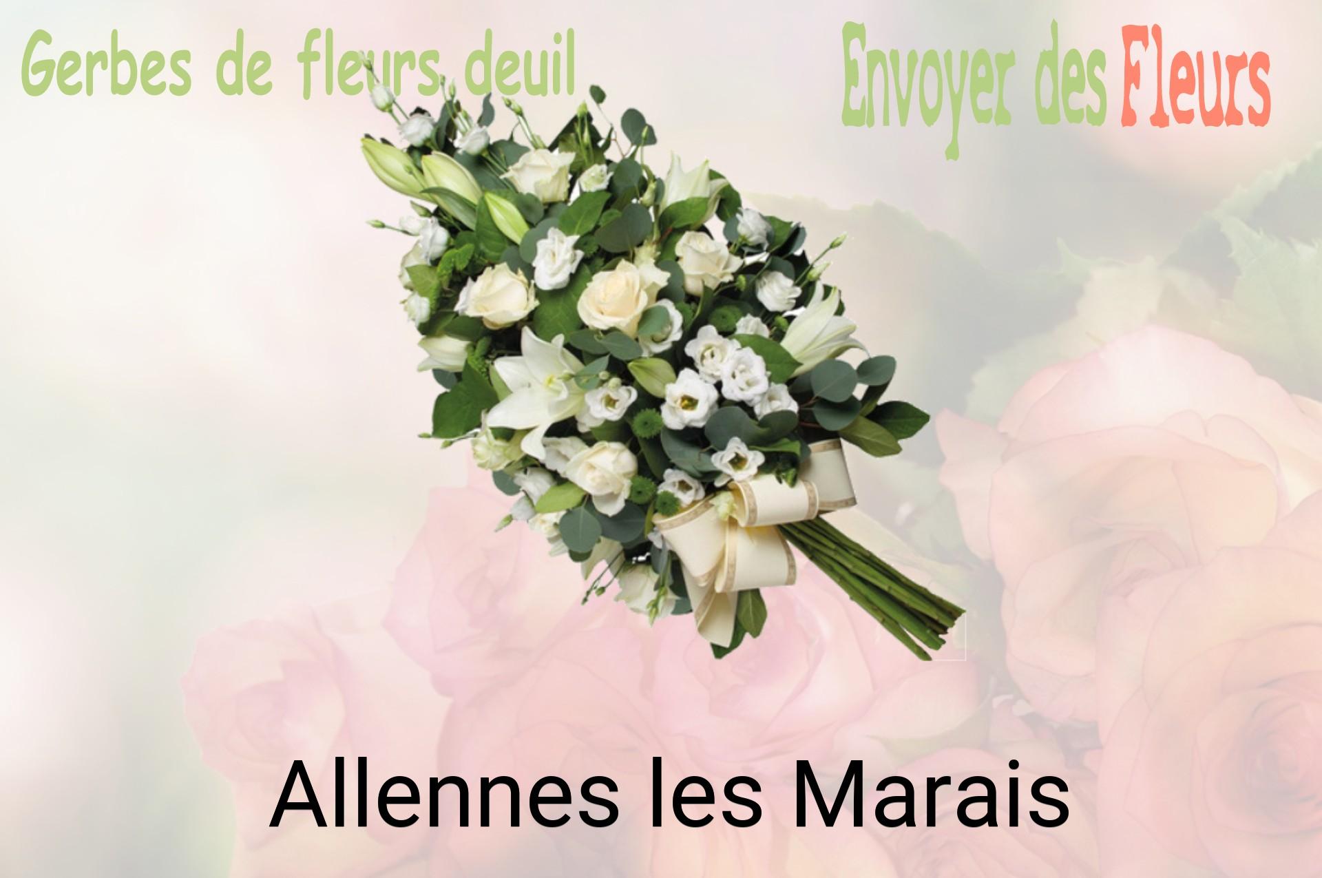 Gerbe de fleurs de deuil livrée à Allennes-les-Marais